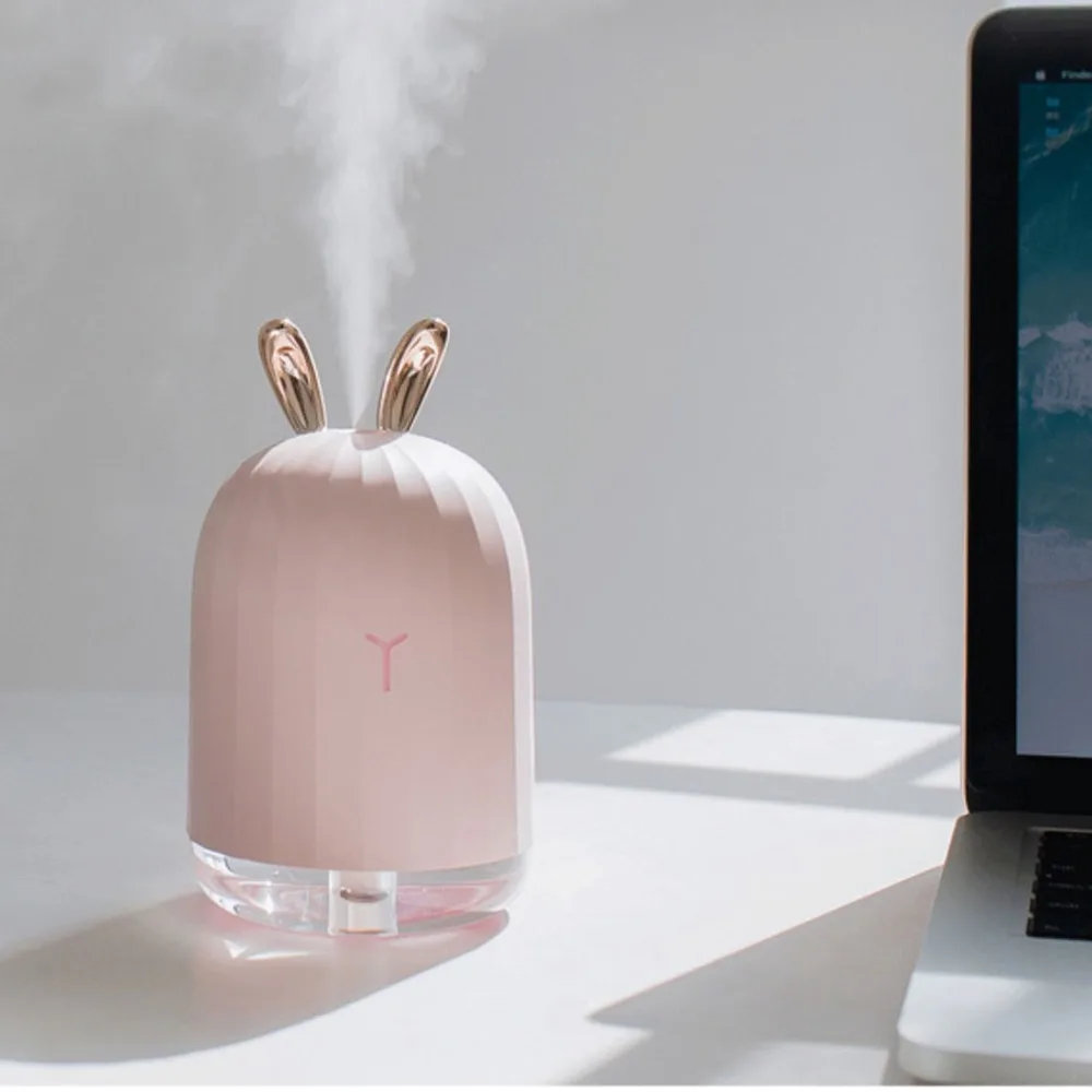 

7 Color Change LED Night lamp light with 220ml USB Aroma Essential Oil Diffuser Ultrasonic Humidifier Cool Mist for baby home