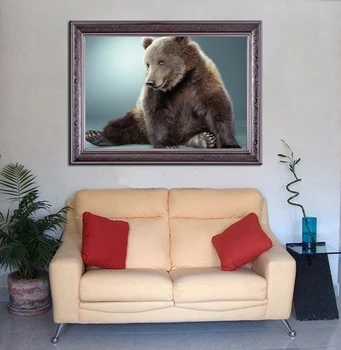 

Diy Diamond Painting Sit On The Ground Of Cute Bear Diamond Embroidery Square Diamond Set Unfinish Decoration Brown Bear Series4