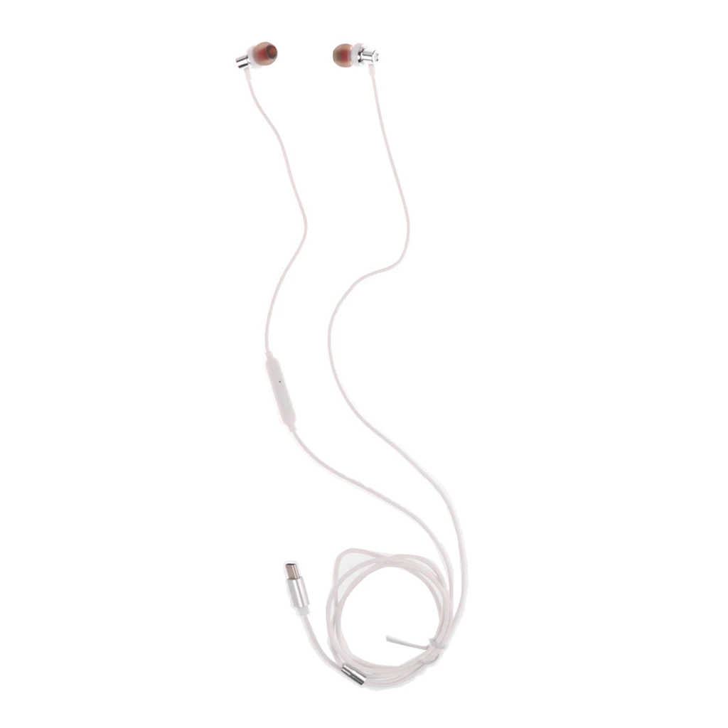 MagiDeal New Type C Earphone Earbud Stereo Headset Wired Control for Moto Z / Z Force Letv USB Type C Port Smartphones 2Colors