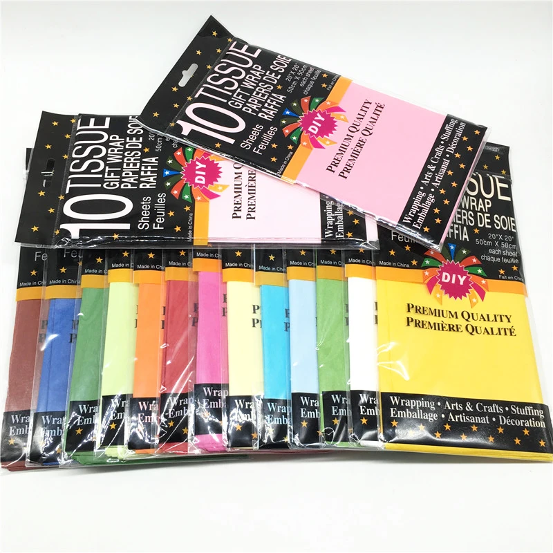 

10sheets/pack Tissue Paper Flower Wrapping Paper Gift Packaging Craft Paper Roll Wine Shirt Clothing Wrapping Packing Material