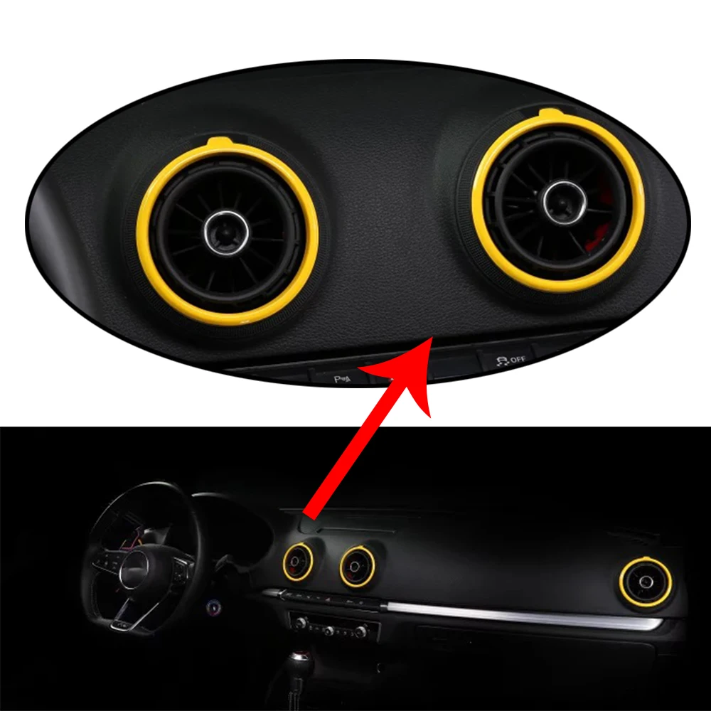 Saída de Ventilação Guarnição para Audi Estilo do Carro Jeazea Condicionado Anel Substituição Capa a3 s3 2020 4 Pçs ac ar 12 Automóveis e motos