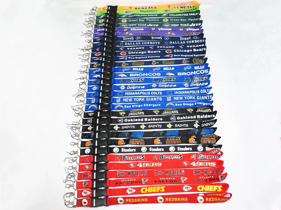 

Fans Football Lanyard for Keys Wholesaler 32 teams Mobile Phone Neck Straps Lots