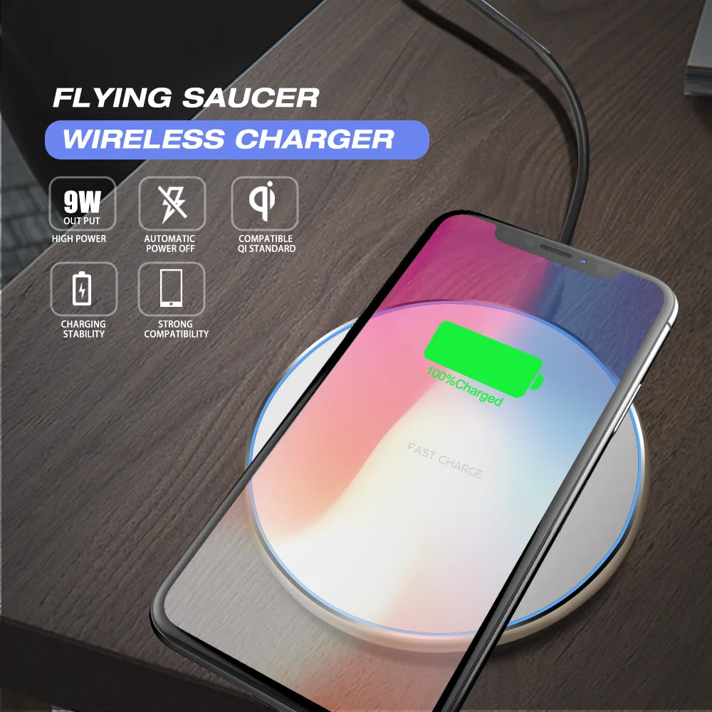 2018 New Arrived wireless charger stand UFO Fast Wireless Charger  for oppo ,wireless charger for samsung galaxy a8