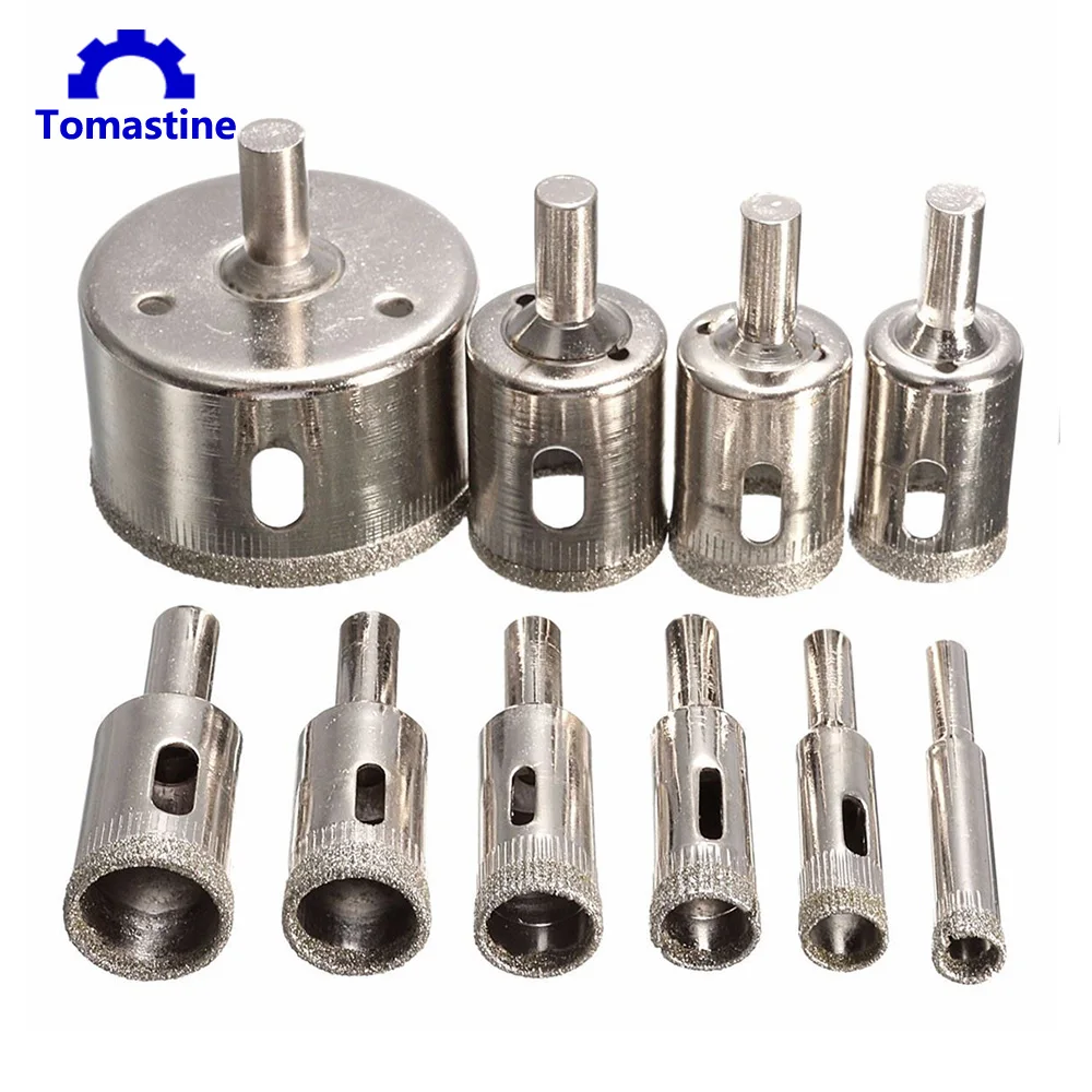 

Glass Hole Opener Trepan Diamond 15Pcs Core Coating Diamond Hole Saw Drill Bit Tool For Tool Extractor Tile Marble Glass Ceramic
