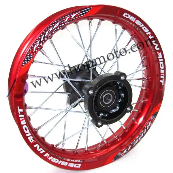 red bicycle rims