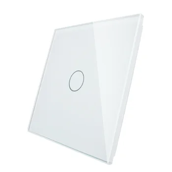 

Livolo EU standard Luxury White Pearl Crystal Glass, 80mm*80mm, Single Glass Panel For 1 Gang Wall Touch Switch for switch
