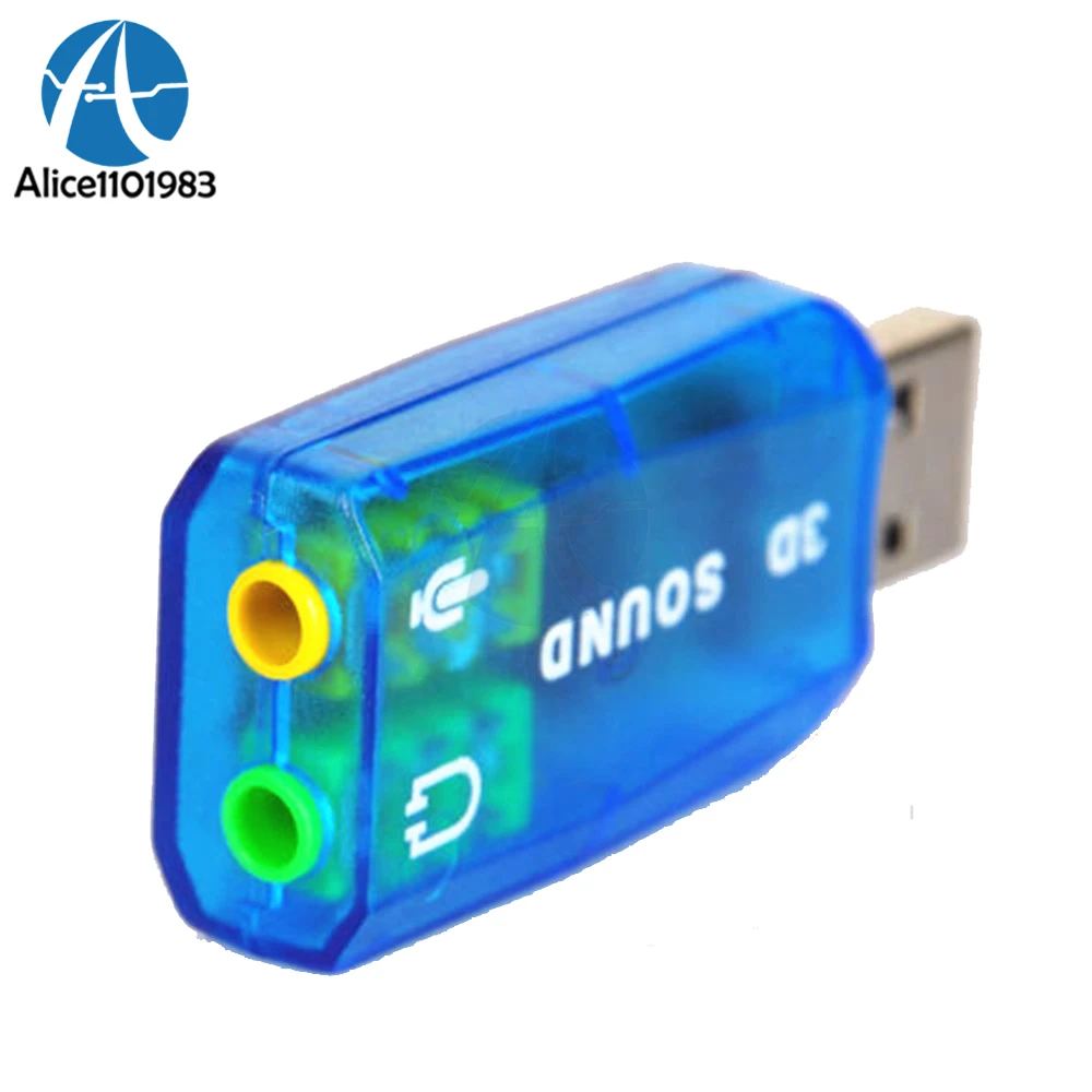 Чипсет CM108 с USB 2 0 на 3D звуковую карту АДАПТЕР ВИРТУАЛЬНОЙ звуковой карты 5 1