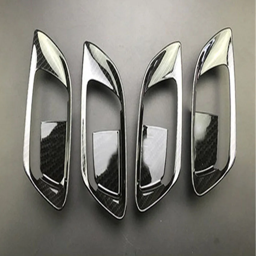 4 шт./лот ABS углеродного волокна зерна межкомнатные двери встряхивание handshandle украшения крышка для- HONDA JAZZ автомобильные аксессуары
