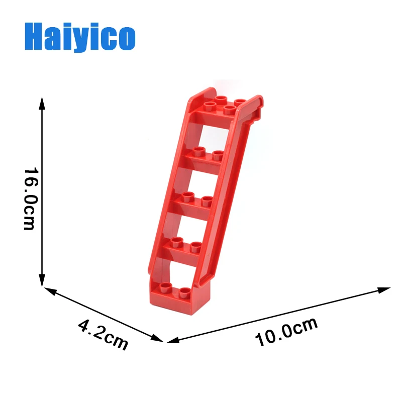 Креативная игровая площадка большие строительные блоки кирпичи качели слайд-лестница аксессуары для трубопроводов совместимые Duplo Детские DIY игрушки набор подарок - Цвет: red Slanting ladder