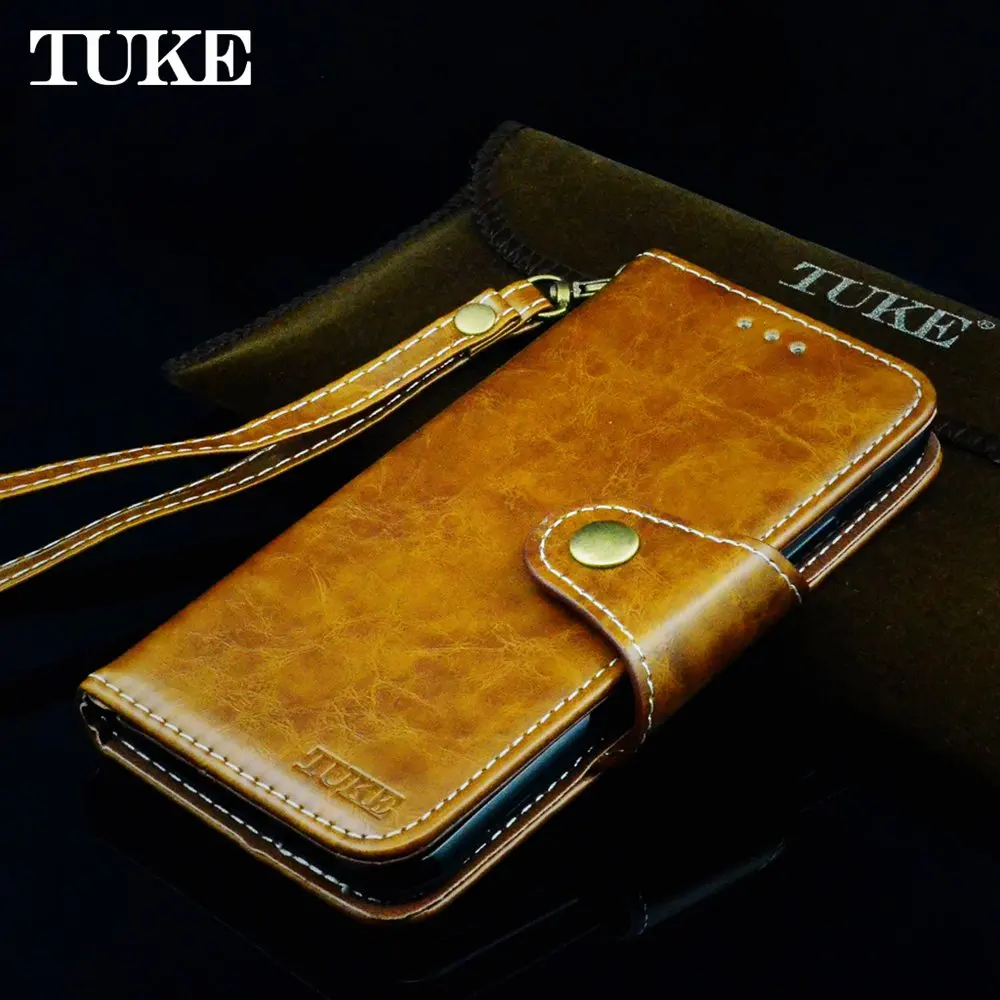 TUKE For iPhone 7 Plus Case Retro PU Leather Flip Silicon