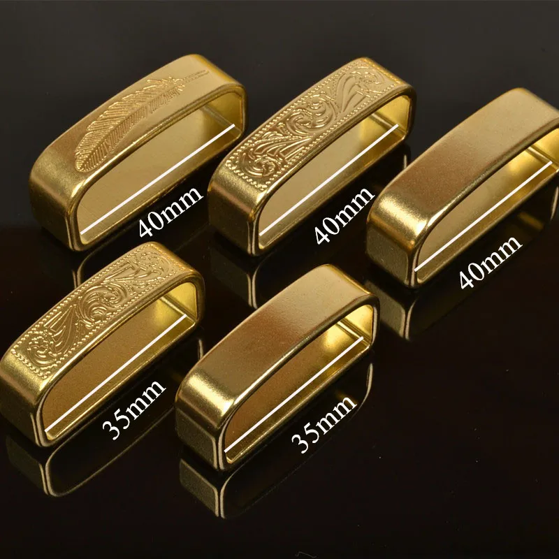 Латунная пряжка петля для мужских кожаных ремней 35 мм 40 фурнитура джинсов