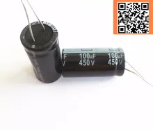 2pcs/lot 450v 100UF 450v100UF aluminum electrolytic capacitor size 18*35