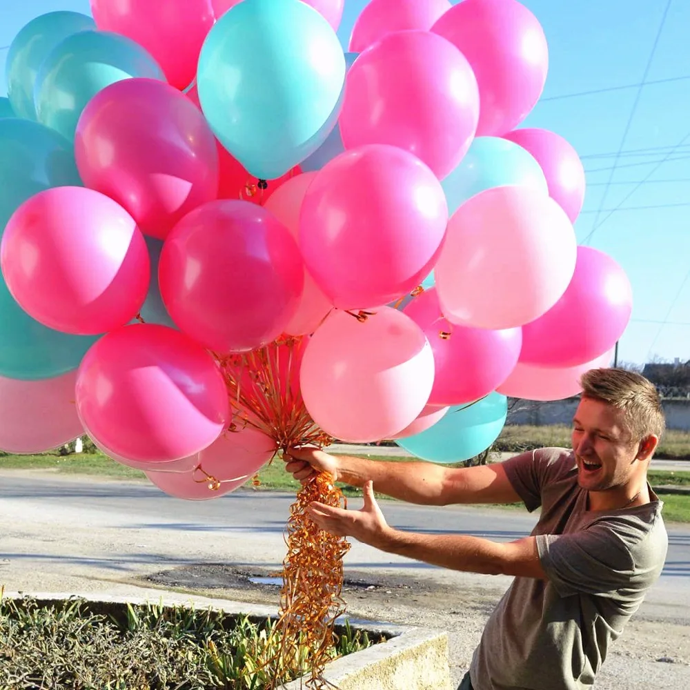 

100pcs 12 inch 2.8g Pink White Rose red Thicken Latex Balloon Party Ballon Romantic holiday balloons Free shipping