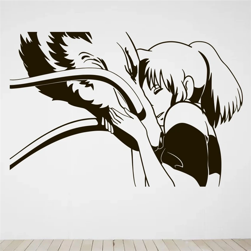 Stickers Muraux En Vinyle Citation De Bande Dessinee Hayao Miyazaki Stickers Muraux En Spirale Pour Chambres D Enfants Decoration Artistique Affiche Murale Aliexpress Maison Animalerie