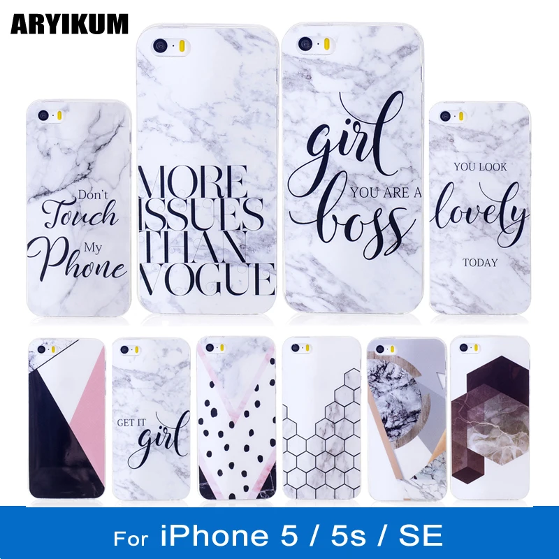 Aryikum телефонные чехлы для iphone 5s s se силиконовый чехол 5se Мрамор аксессуары Coque iphon5s