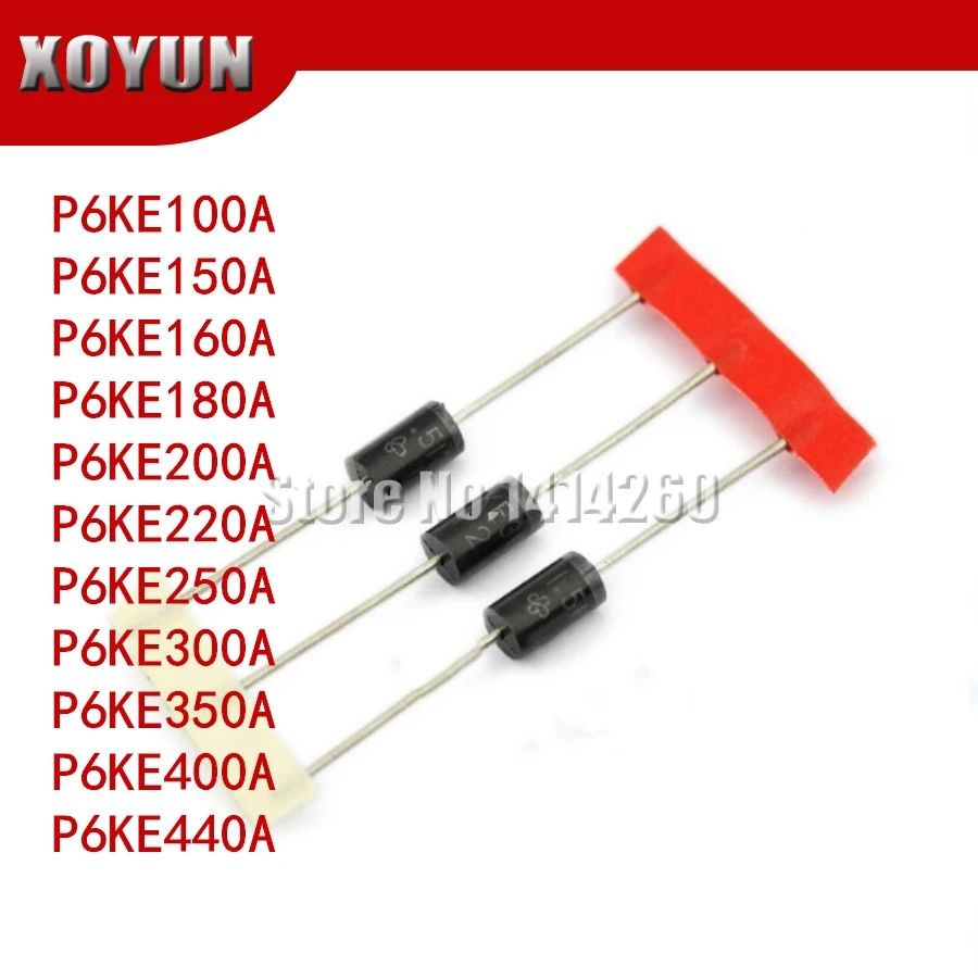 

20pcs/lot P6KE100A P6KE150A P6KE160A P6KE180A P6KE200A P6KE220A P6KE250A P6KE300A P6KE350A P6KE400A P6KE440A TVS Diode P6KE