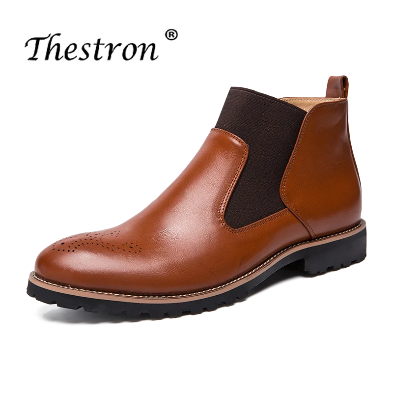 

Original Chelsea Boots for Men Black Male Warm Boots Comfortable Youth Fashion Mens Boots Rubber Sole Casual Shoes For Men