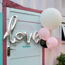 Ligatures Love Balloons Valentines Sliver Helium Ballons Foil For Valentine’S Day Wedding Party Decoration Adult Globos