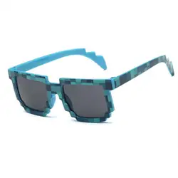 Ywjanp 2019 новые детские солнцезащитные очки мозаика солнцезащитные очки унисекс солнцезащитные очки Мода Minecraft очки детские солнцезащитные