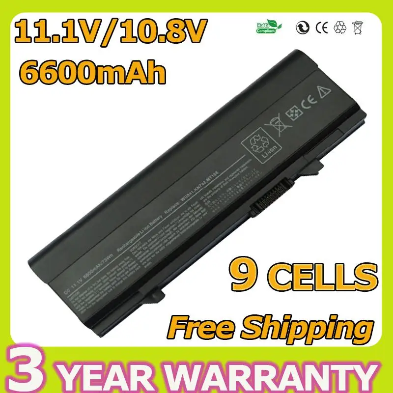 Аккумулятор Apexway на 9 ячеек 6600 мА · ч для Dell Latitude E5400 E5410 E5500 E5510 KM668 MT186 P858D RM649 T749D U116D