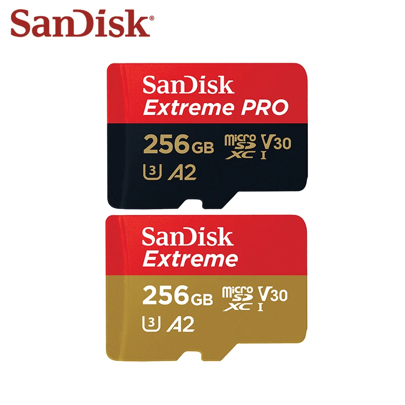 100% оригинальные карты памяти SanDisk Extreme PRO SDQXP V30 256 ГБ высокое Скорость Extreme Micro SD карты U3 A2 UHS-I карты памяти