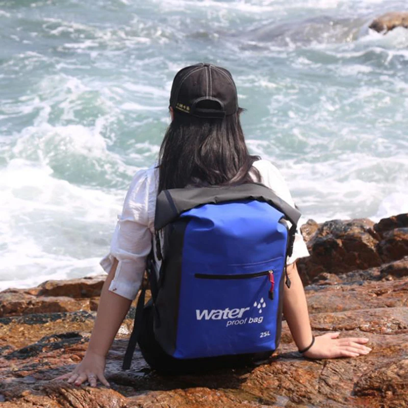  25L Outdoor Waterproof Swimming Bag Backpack Bucket Dry Sack Storage Bag Rafting Sports Kayaking Ca - 32903329755