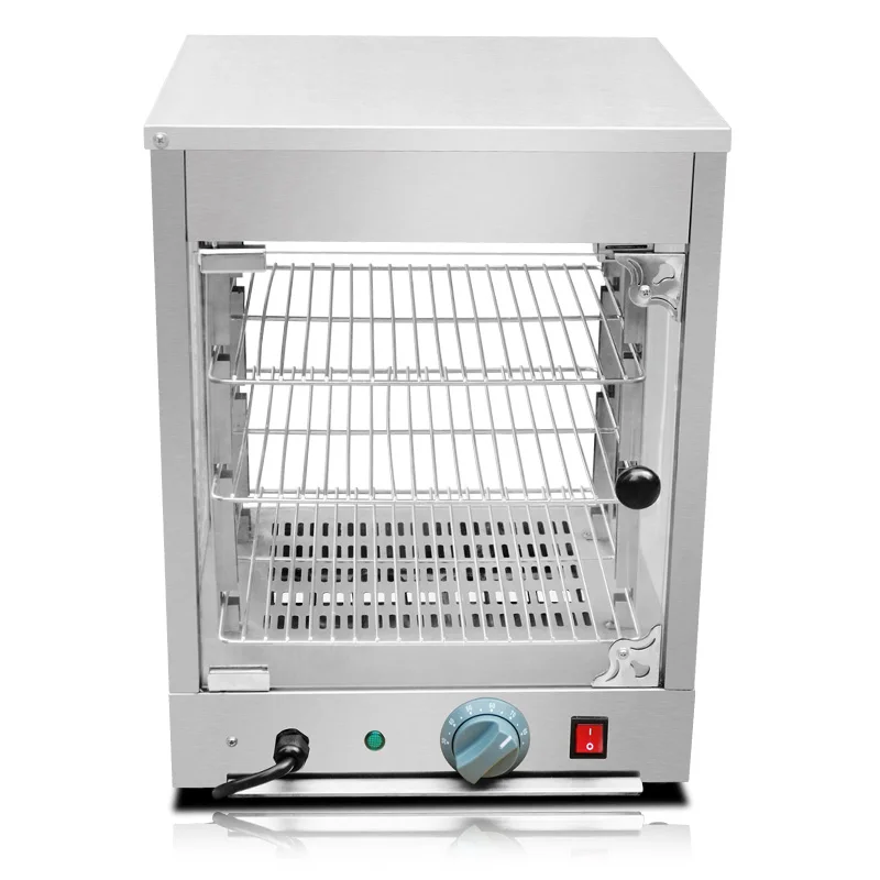 

110V 220V Commercial Electric Three Layers Egg Tart Warming Cabinet Cake Warming Cabinet Single Door For Coffee Shop Office