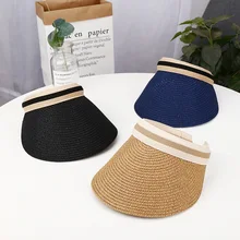 Susi& Rita, солнцезащитный козырек, кепка s, женские летние соломенные шляпы с широкими полями,, Женский солнцезащитный козырек, пляжная шляпа, повседневная, Пустой Топ, кепка, Gorras Casquette