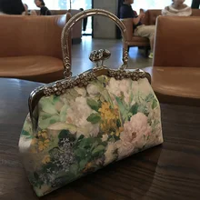 Профессиональный ручной работы DIY ремесла материал посылка для моды цветок женская сумка(22x16x8 см) металлический открывающийся каркас сумка подарок
