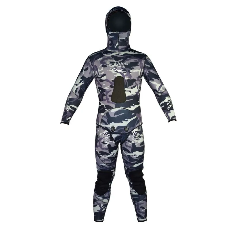 

LayaTone 7MM Neoprene Suit Hood Wetsuits Scuba Diving Spearfishing Suit Snorkeling Hunting Suit Winter Swim 2Piece Wet Suit