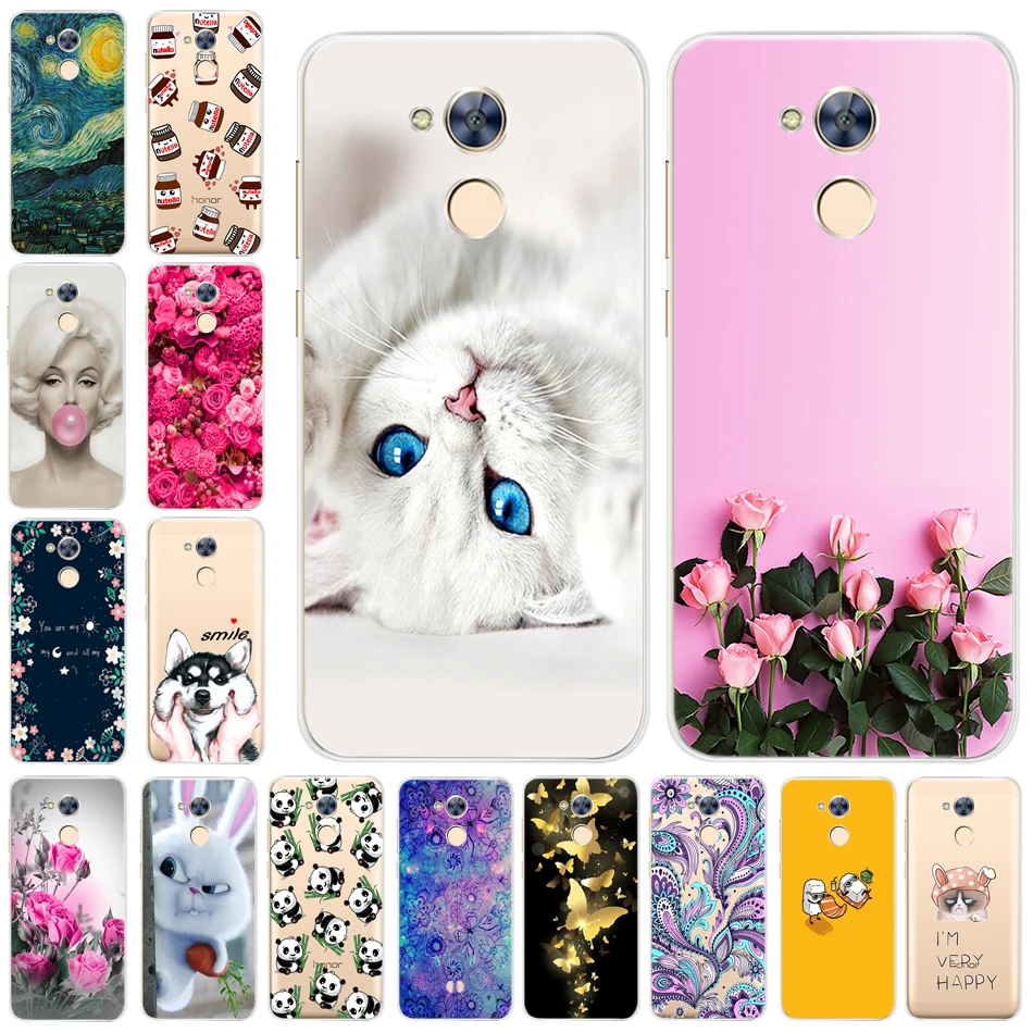 Хороший чехол для телефона Huawei Honor 6A силиконовый из ТПУ с рисунком Honor6A чехлы Coepu