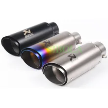 51 мм 60 мм Универсальный мотоцикл выхлопной Akrapovic лазерный глушитель из нержавеющей стали для YAMAHA HONDA KAWASAKI ER6N R1 R3 R6 MT07