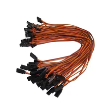 10pcs/lot 300mm 10cm15cm/30cm/60cm 26AWG RC servo extension Lead wire cable for Futaba JR male to female plug cables wiring