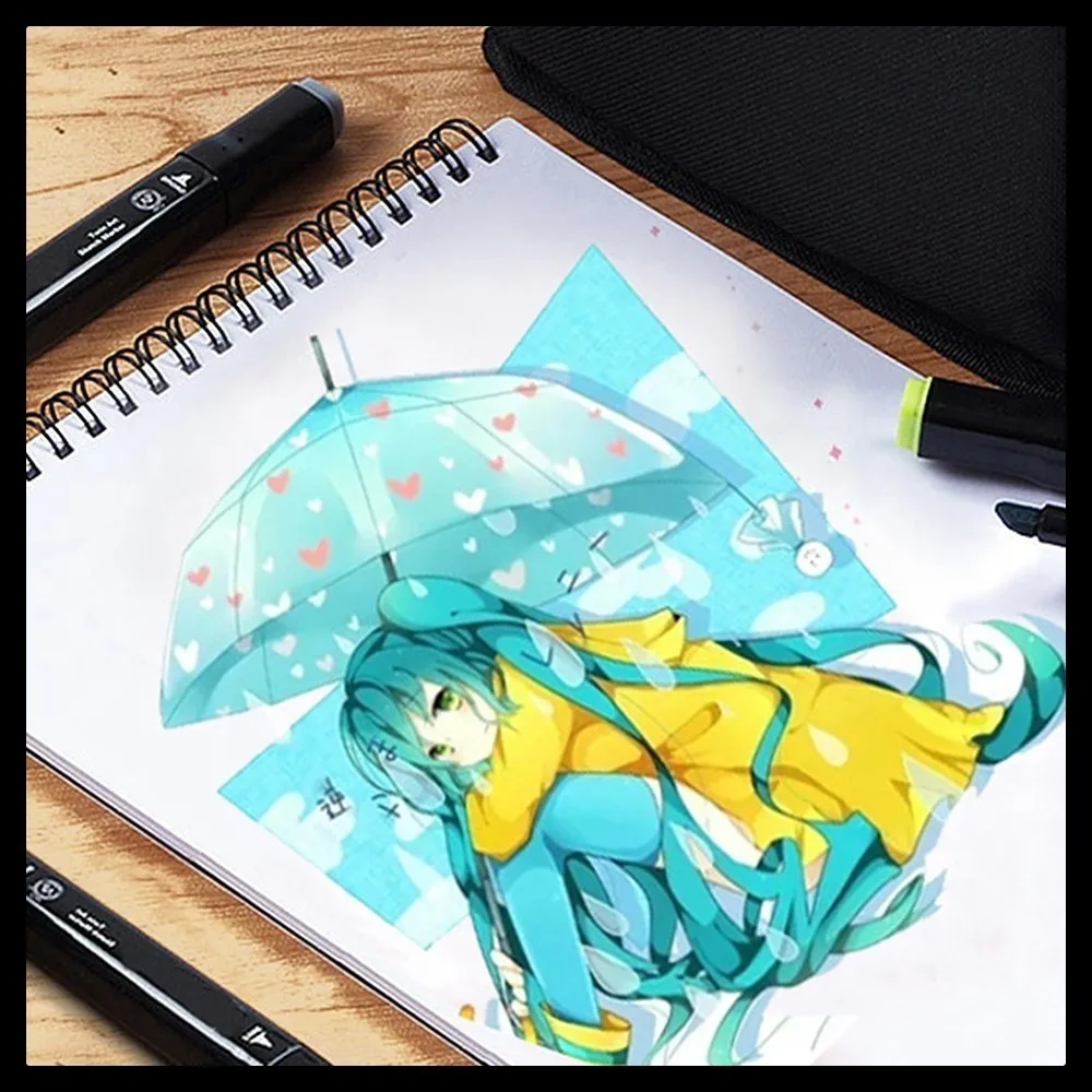 

Affordable Three generations of double-headed alcohol oily set 30 and 40 color marker GOOD