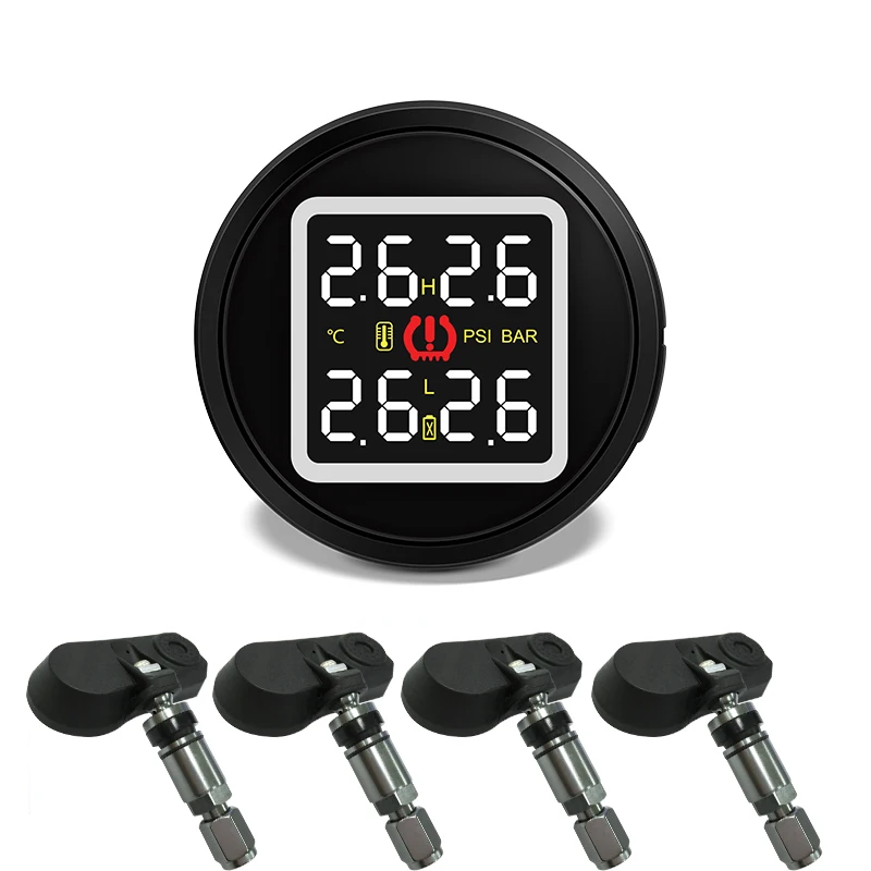 D580C-TJ Smart Car TPMS система контроля давления в шинах с беспроводной выделенной радиочастотной технологией 4 внутренних датчика