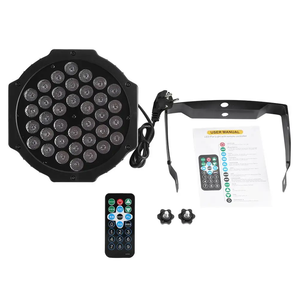 

36LED 72W RGB Stage Light Party Disco Light Club Lamp DMX512 DJ Light With Remote Control EU Plug AC 220V~240V