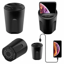 Цилиндрическая Горячая 10 Вт автомобильное беспроводное зарядное устройство чашка с USB выходом для iPhoneXS/XR/X/8 для samsung S8 S7 S6 зарядное устройство беспроводной автомобиль