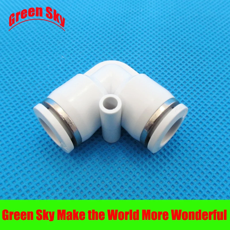 

6 pcs/lot 14mm to 14mm OD tube L shaped push in elbow fittings 90 degrees