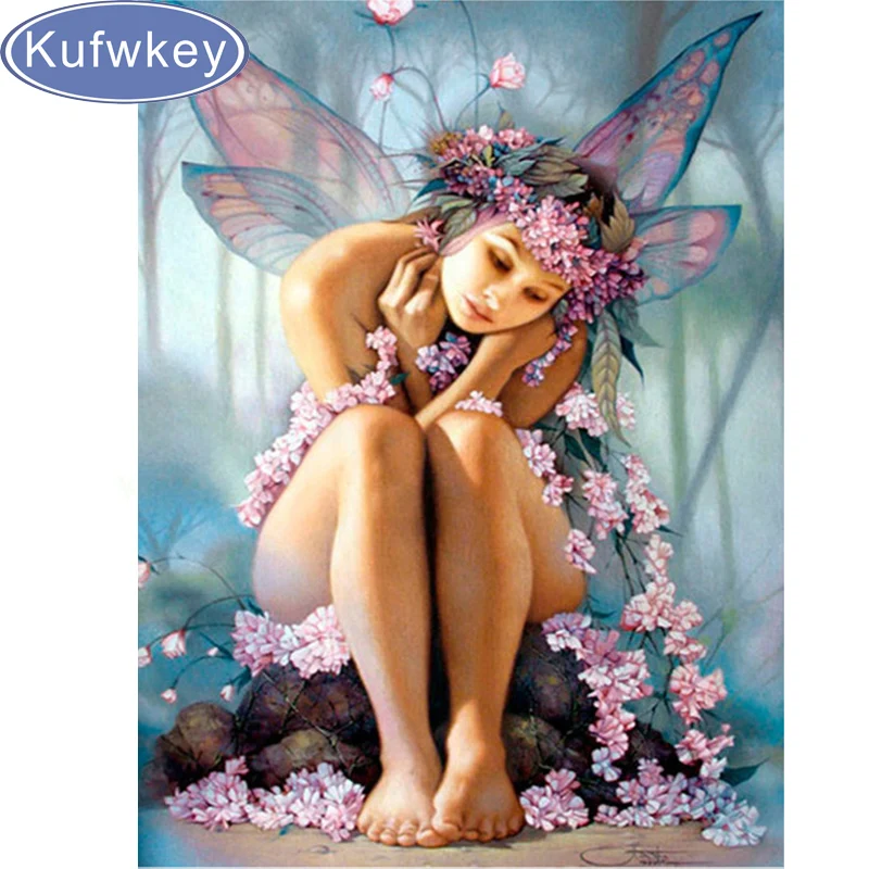 

Full Diamond Embroidery Cartoon fairy 5D Diy Diamond Painting Cross Stitch Kits Square Rhinestone Mosaic Needlework home decor