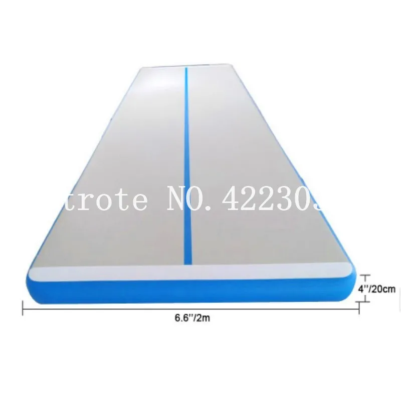 Free Shipping 6*2*0.2M Folding High Jumping Mat Gymnastics Air Training Inflatable Cheerleading Track For Sale |