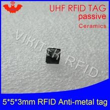 UHF RFID Метка 915 МГц 868 МГц Alien higgs3 EPCC1G2 6C 5*5*3 мм очень маленькие квадратные керамические смарт-карты пассивные RFID метки