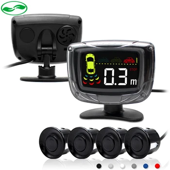 

Car LCD Parking Sensor Assistance Reverse Backup Radar Monitor System With Backlight Display + 4 Sensors 6 colors