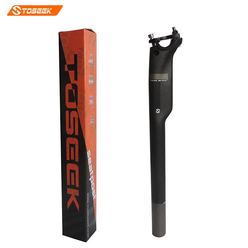 

TOSEEK carbon seat post 27.2/30.8/31.6*350/400mm 220g 3K matte Black carbon bike seat post