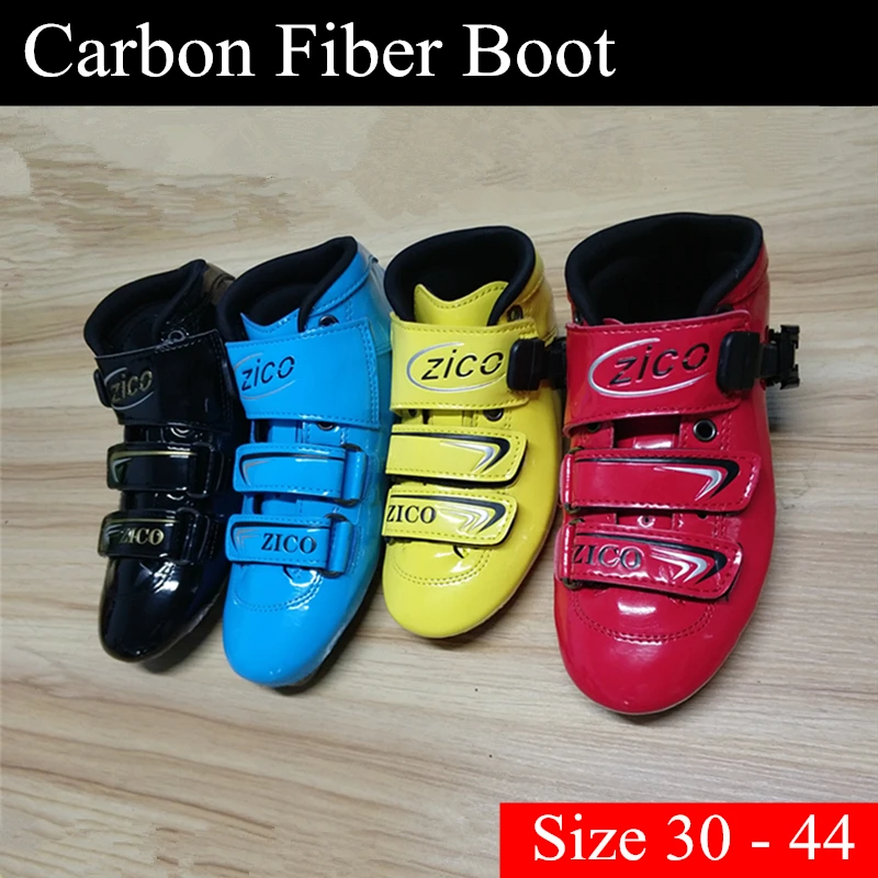 

[2-Layers Carbon Fiber Upper Boot] Smooth Surface Inline Speed Skates Shoes for Adults Young Boys Girls Children Skating 30-44