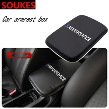 Мощность для мотоспорта, автомобилей эмблема Нескользящие подлокотник коробка коврики коврик для BMW E30 E34 E36 E39 E46 E53 E60 E70 E90 E91 E92 F10 F20 F21 F30 M