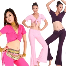 Танец живота юбки для танцев костюмы костюм для изготовления квадратных заготовок одежда для сцены, комплекты одежды кардиган с короткими рукавами S12 брюки K03