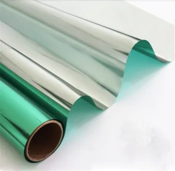 

Green Silver Insulation Window Film Solar Reflective One way Mirror color window stickers for home and office decor 0.76 x 30m