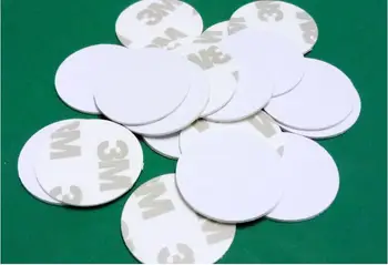 

13.56MHZ MF 1K S50 F08 ISO14443A NFC Coin Card with 3M Adhesive Sticker(25mm)