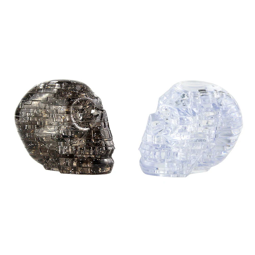

1 Pc New 3D Crystal Puzzle DIY Jigsaw Assembly Model Gift Toy Skull Skeleton Flashing Light Kids Child Developmental Toy Gift