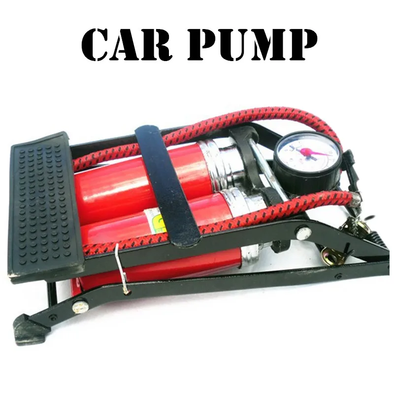 TWO auto pump air compressor Car styling Foot Air Pump Tires Bicycle TWO auto pump air compressor Car styling Foot Air Pump Tires Bicycle